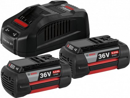 BOSCH GBA 36V 6,0 Ah (2x) + nabíječka (set)