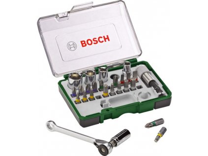 BOSCH 27dílná šroubovací sada s ráčnou (bity+hlavice)