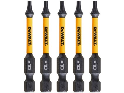 DeWALT DT7393T 1/4" HEX T10 Torx 57mm rázový torzní bit FlexTorq EXTREME - balení 5 ks
