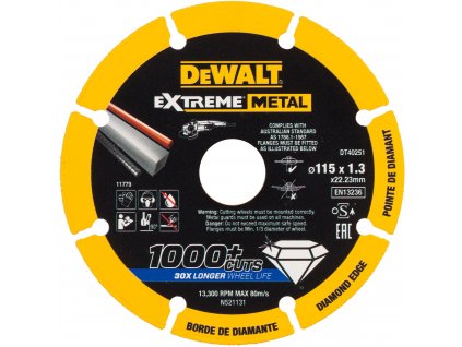DeWALT DT40251 115x22,23mm diamantový kotouč na kov Extreme Metal