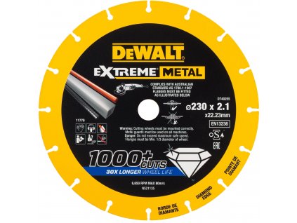 DeWALT DT40255 230x22.23mm diamantový kotouč na kov Extreme Metal