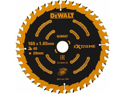 dewalt dt10640 pilovy kotouc extreme flexvolt 165 x 20 mm 40 zubu ie395155