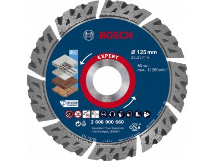 BOSCH Expert 125x22,23mm diamantový řezný kotouč MultiMaterial (2,2 mm)