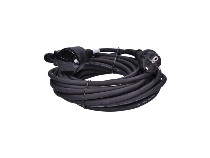 92902 1 solight ps31 prodluzovaci kabel spojka 1 zasuvka 10m 3 x 1 5mm2 gumova cerna