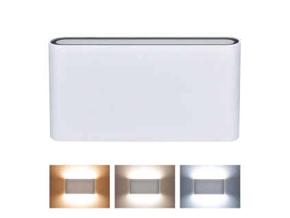 93346 solight wo800 w led venkovni nastenne osvetleni modena 12w 680lm 120 bila