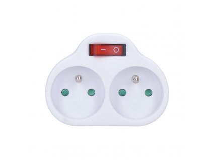 94516 solight p97 rozbocka 2x 10a bila vypinac