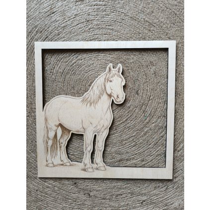 Dřevěný obraz - Kůň