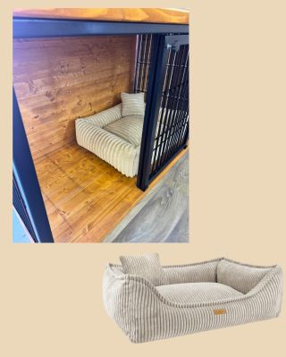 🐾 Pohodlí, které dává smysl. Když se poctivá dřevěná klec potká s měkkým, kvalitním pelíškem, vznikne místo, kam se pes...