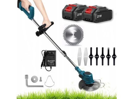 AKUMULATOROVY VYZINAC KOSA KROVINOREZ SEKACKA NA TRAVU 2xAKU 900W 21V