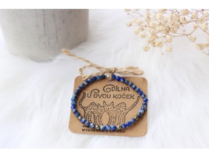 Náramek z Lapisu Lazuli a Pyritu