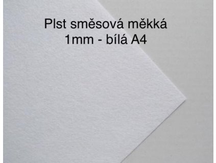 PLST SMĚSOVÁ  1mm  - měkká , A4
