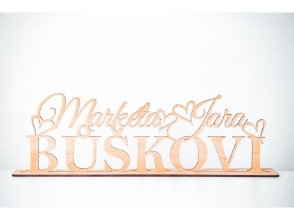 Příjmení na stojánku se jmény - přírodní