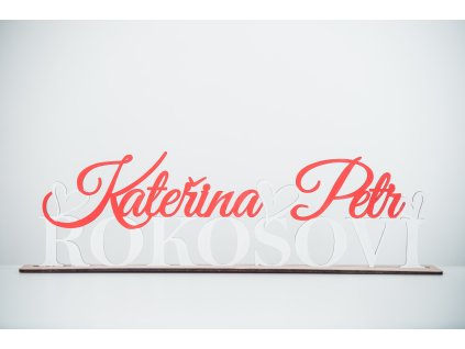 Příjmení na stojánku se jmény - barevné