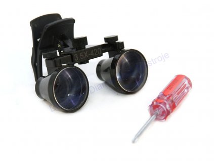 SLEVA Binokulární brýlová lupa 3.5x 420mm, pro detailní práci - nastavitelná