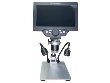 HD digitální mikroskop s 7" LCD panelem, Akumulátor, 2x LED, SD