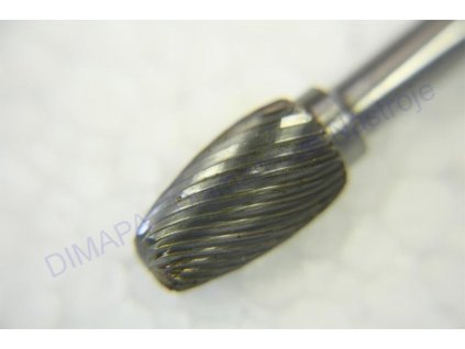 Wolfram Karbidová fréza 10 mm tvar plamene - rovný břit