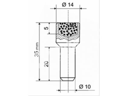 1245 diamantovy orovnavac pdt 14x35mm