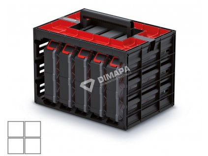 5763 skrinka s 5 organizery krabicky tager case 415x290x290 ktc30256b