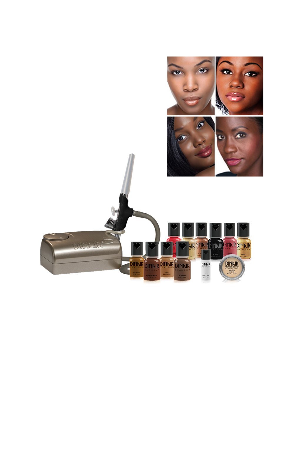 Dinair Airbrush Makeup Kit – Personal Pro – Tan Shades –  –