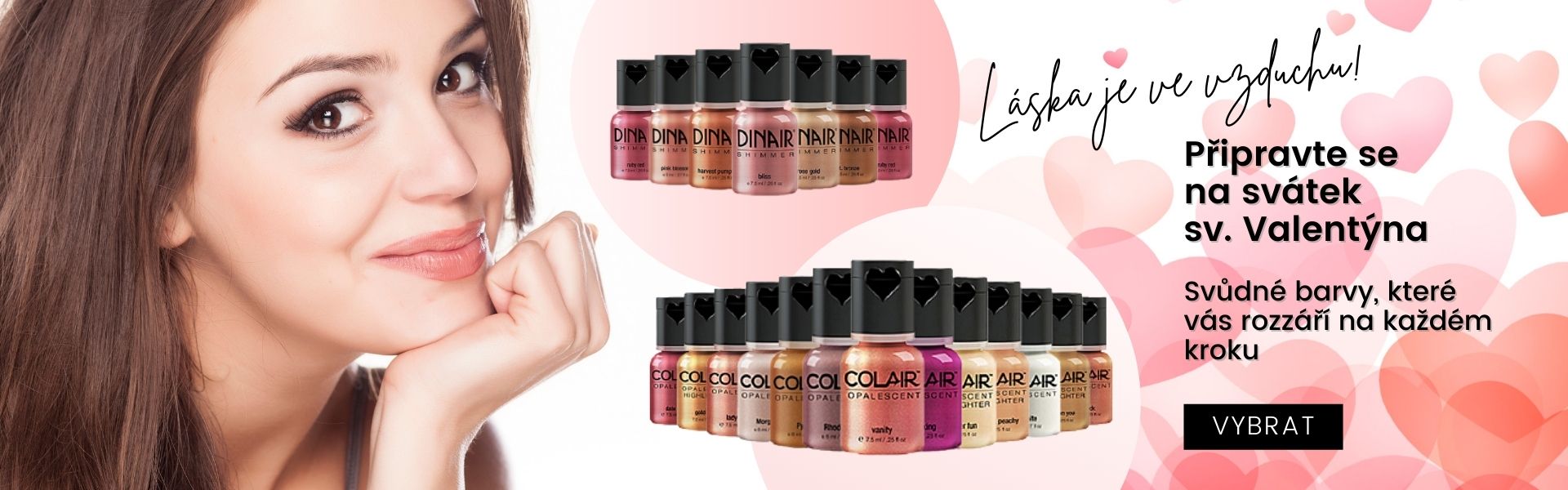 Dinair - Valentýnské airbrush barvy