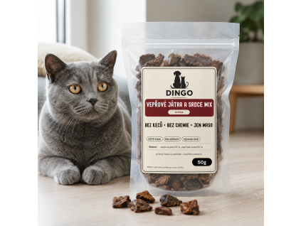 Vepřové játra a srdce mix 50g pro psy