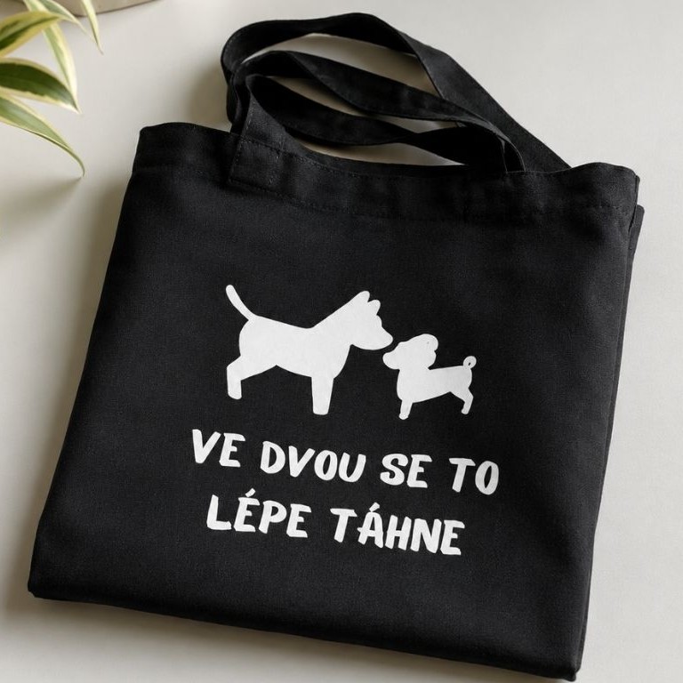 Plátěné tašky s potiskem psa