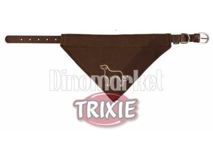 Nylonový obojek s hnědým šátkem L-XL