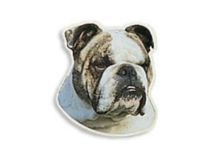 Samolepka Anglický Bulldog hlava cca 14cm 2ks