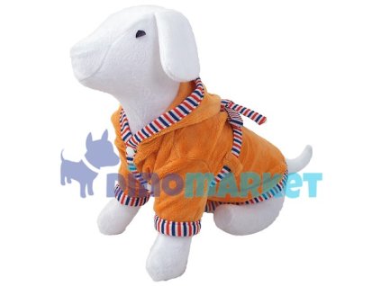 Župan DOG FANTASY s kapucí oranžový M/L