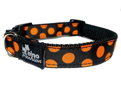 Obojek Dinofashion  Oranžový puntík
