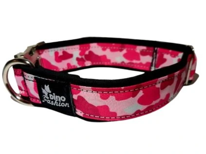 Růžový maskáčový obojek pro psa