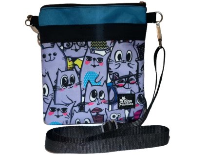 Taška crossbody Cats blue