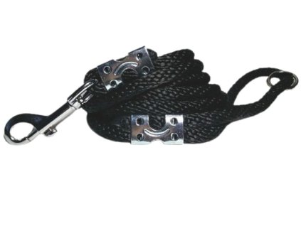 černé lanové vodítko