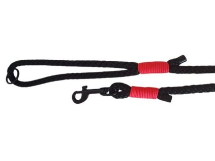 Lanové vodítko Milly černo-růžové