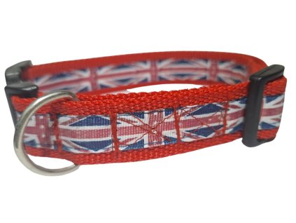obojek pro psy se vzorem britské vlajky Union