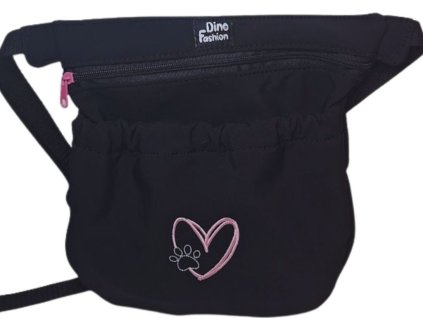 Pamlskovník okolo pasu černý se srdíčkem