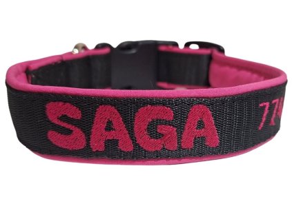 Softshellový obojek s vyšitým jménem růžový