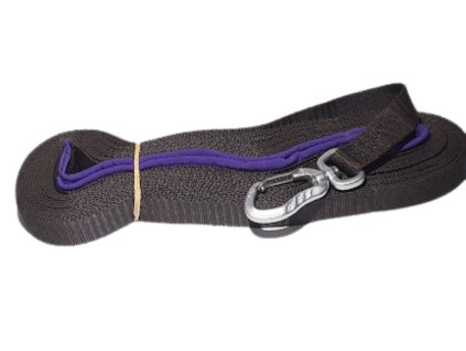 hnědé stopovací vodítko pro velké psy hnědé podšité