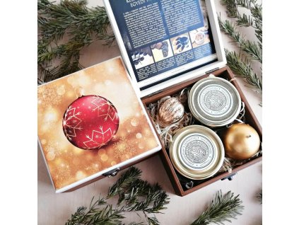 Vörös gömb ajándékdoboz