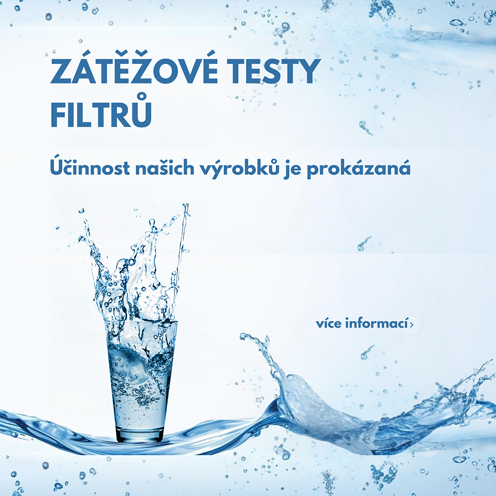 Zátěžové testy filtrů. Účinnost našich výrobků je prokázaná.
