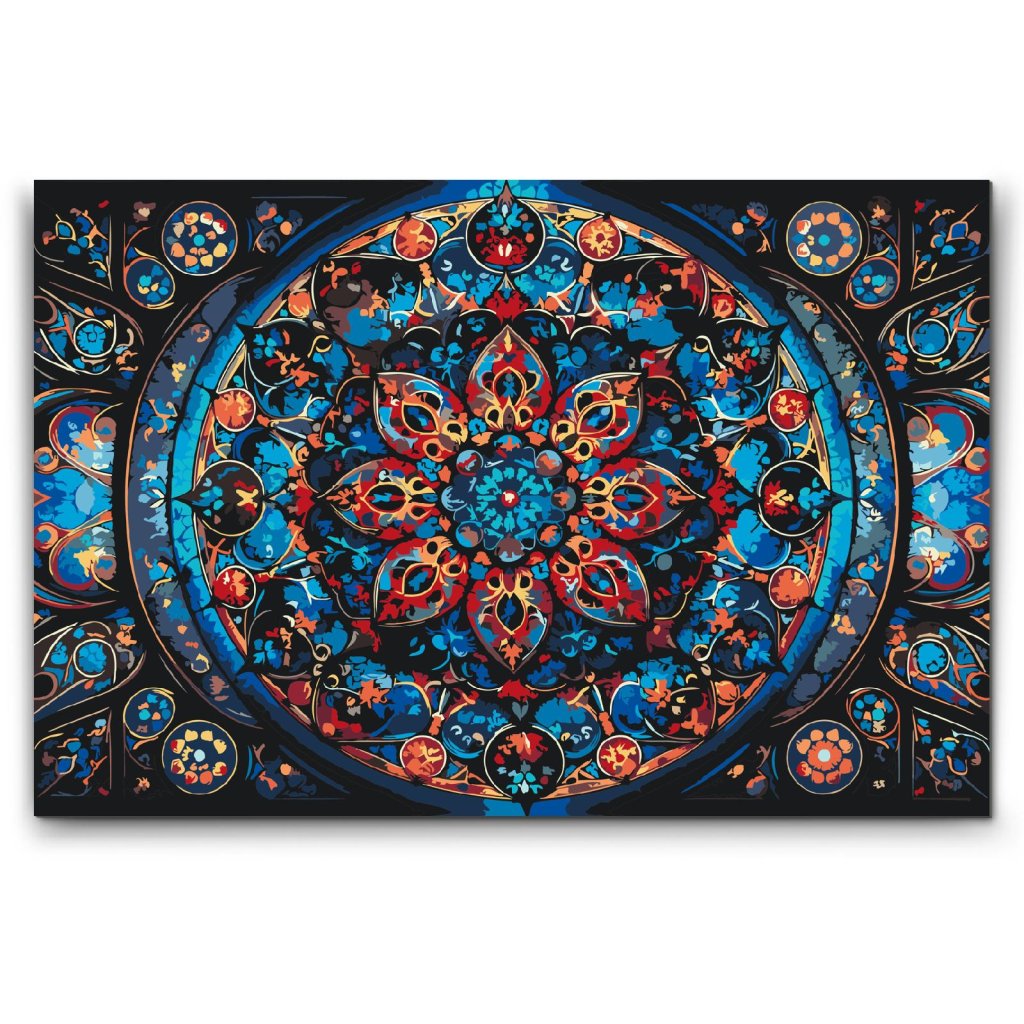 M2_Dipingere_con_i_numeri_-_Mandala_con_un_fiore_al_centro