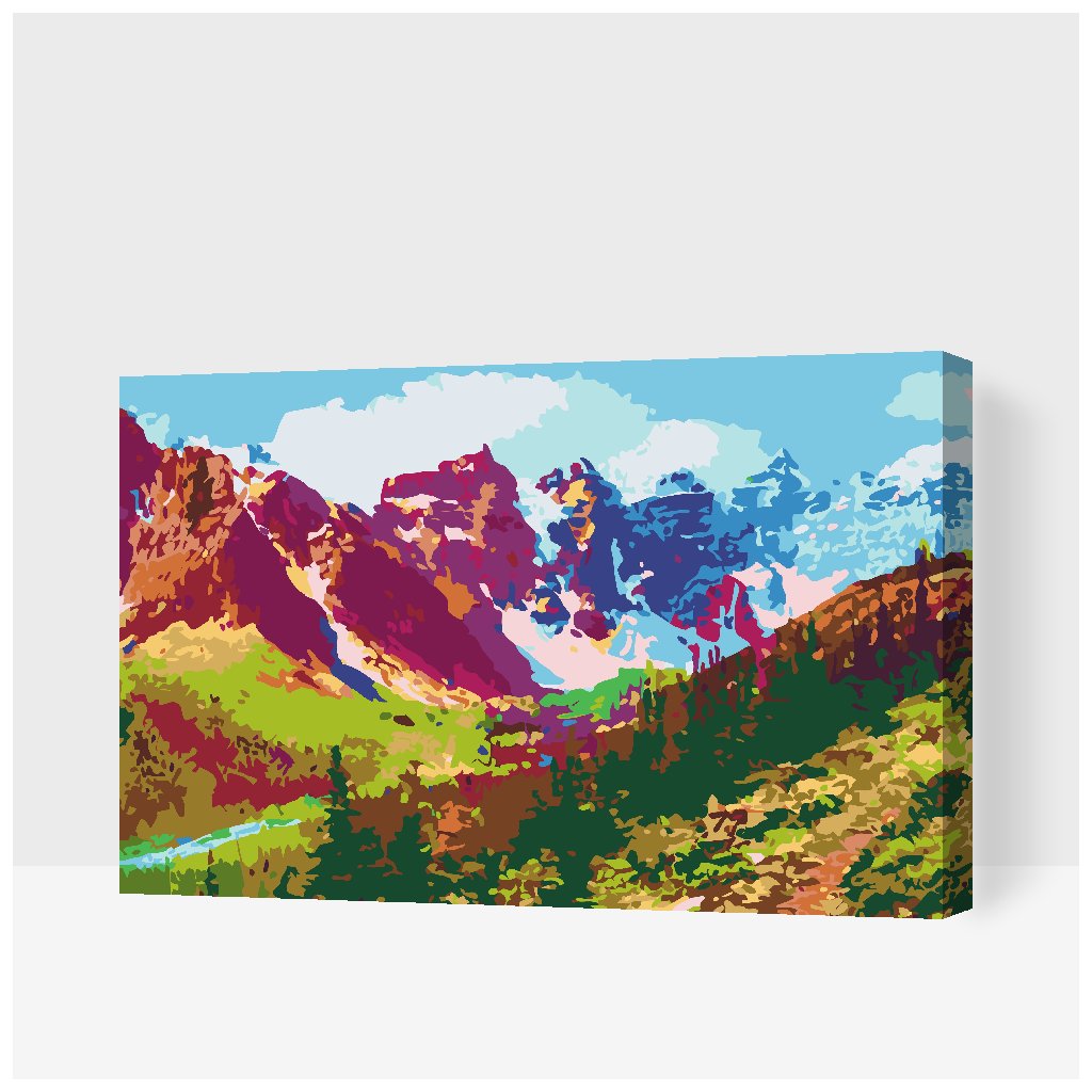 Dipingere con i numeri – Montagne colorate