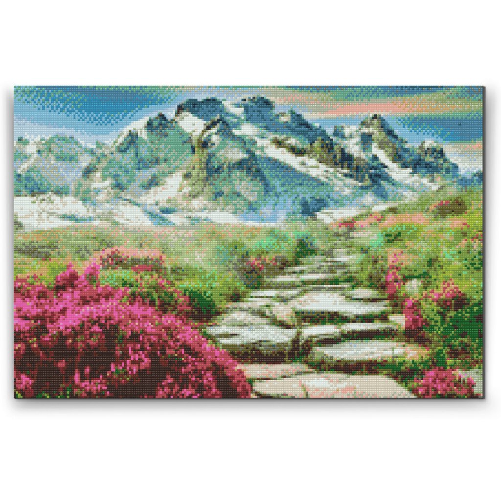 Pittura diamanti - Sentiero di montagna