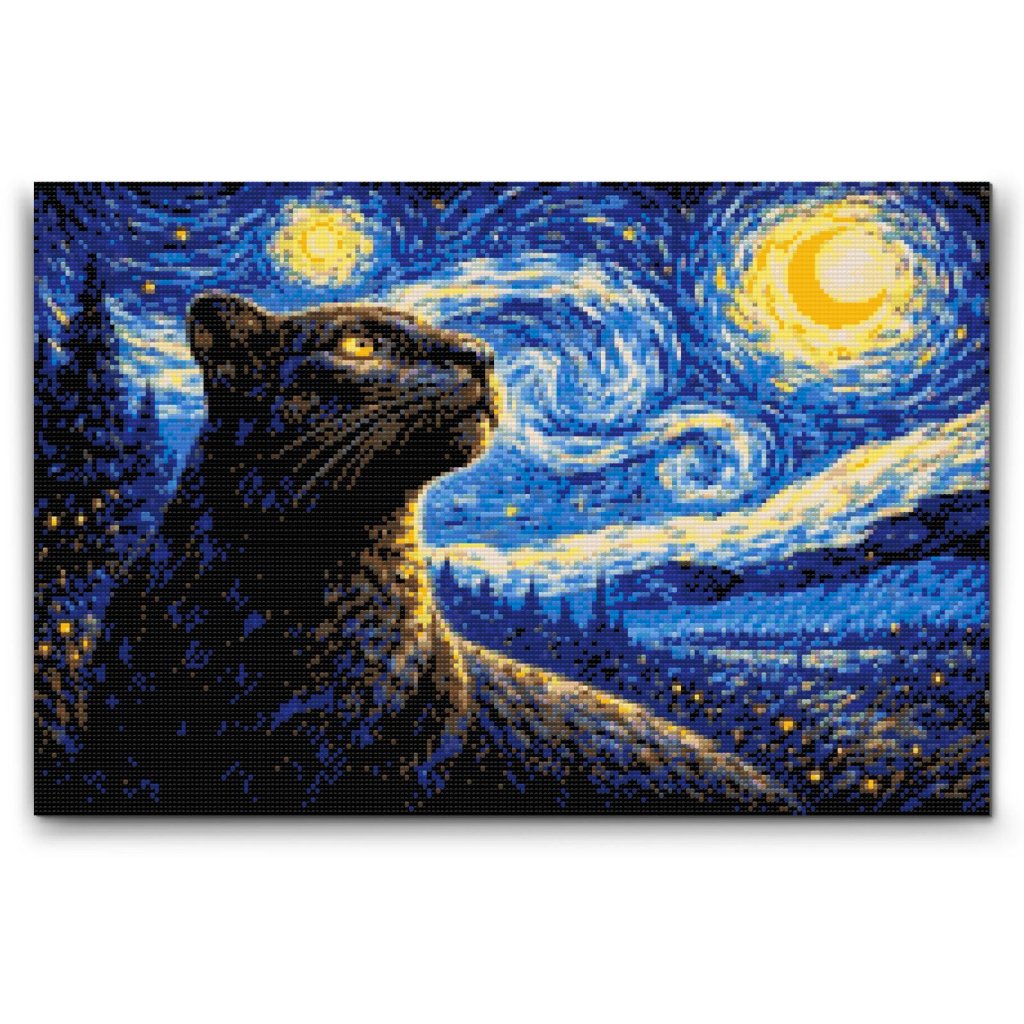Pittura_diamante_Vincent_Van_Gogh_-_Notte_stellata_e_la_pantera_M2