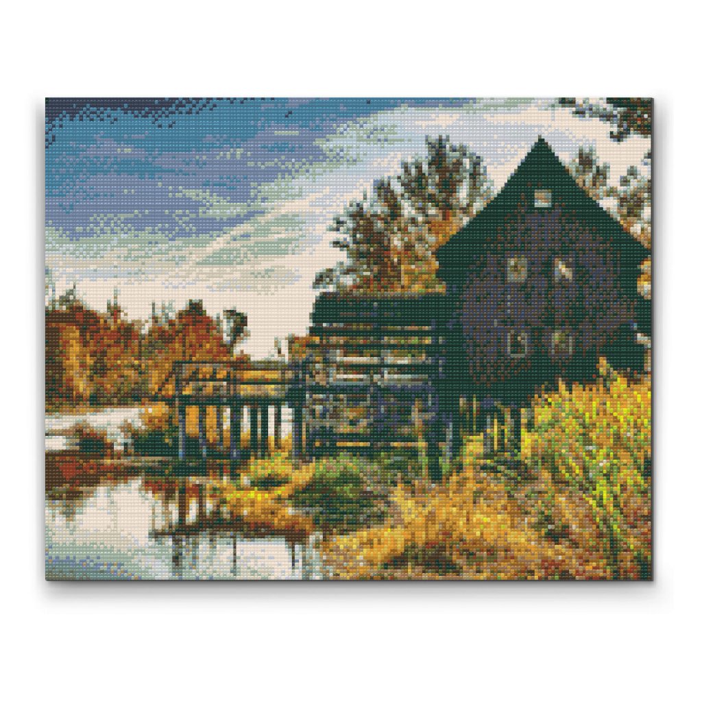 Pittura diamanti - Mulino ad acqua