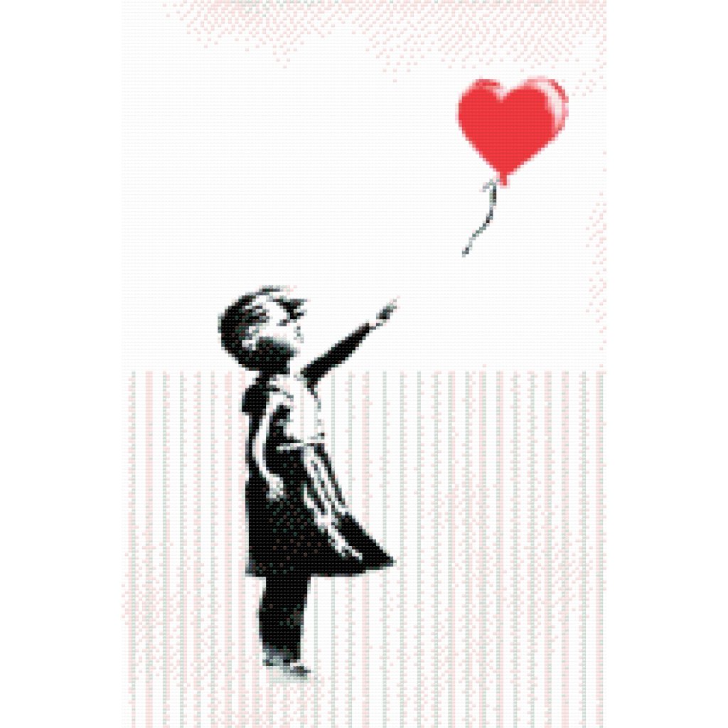Pittura diamante - Banksy - Bambina con palloncino 
