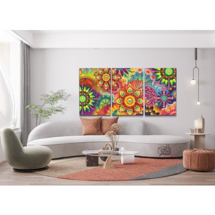 Pittura diamante - Mandala colorato (set di 3pz)