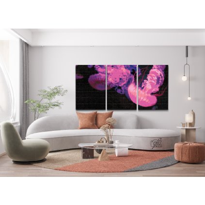 Pittura diamante - Medusa rosa (set di 3pz)