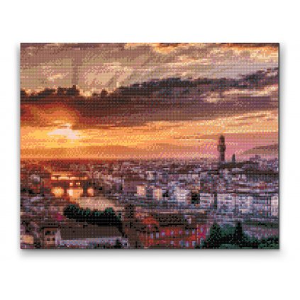 Pittura diamanti - Tramonto a Firenze