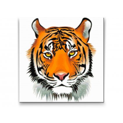 Pittura diamanti - Testa di tigre